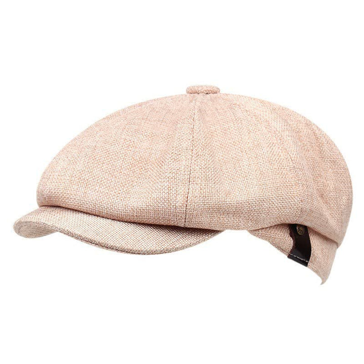 Casual-Künstler-Leinen-Achteckiges-Barett - Beige - M (22"-22 7/8") - image 2