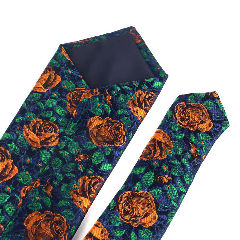 Elegante Krawatte für Männer mit Rosenblättern