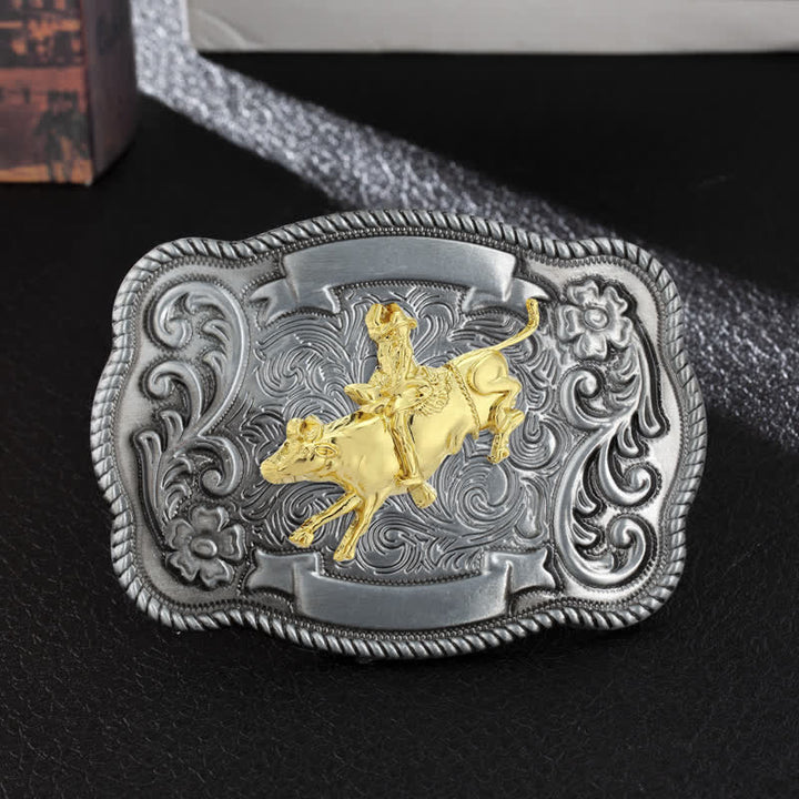 Herren DIY Ledergürtel mit goldener Tierschnalle - Rodeo - Ohne Gürtel - image 19