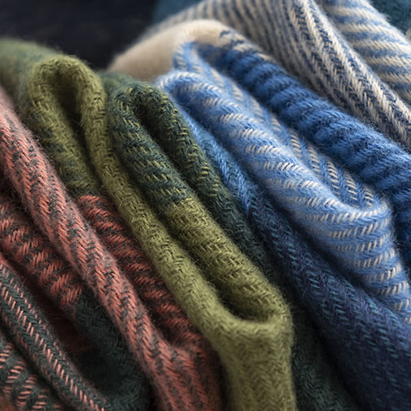 Frauen Fransen-Schal in leuchtenden, lebhaften Farben - image 7