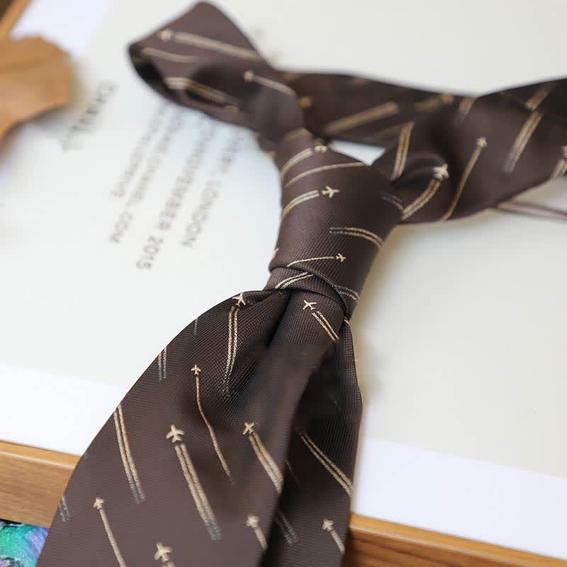 Krawatte der Serie 'Coffee Colors' mit Streifen und Paisley-Muster für Herren - Stil #23 - image 26