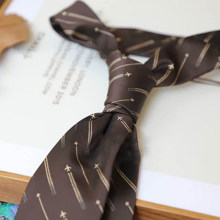 Krawatte der Serie 'Coffee Colors' mit Streifen und Paisley-Muster für Herren - Stil #23 - image 26