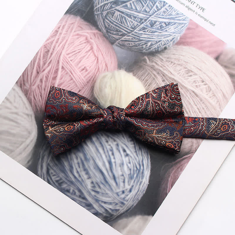 Antike Herren-Jacquard-Fliege aus garngefärbtem Stoff