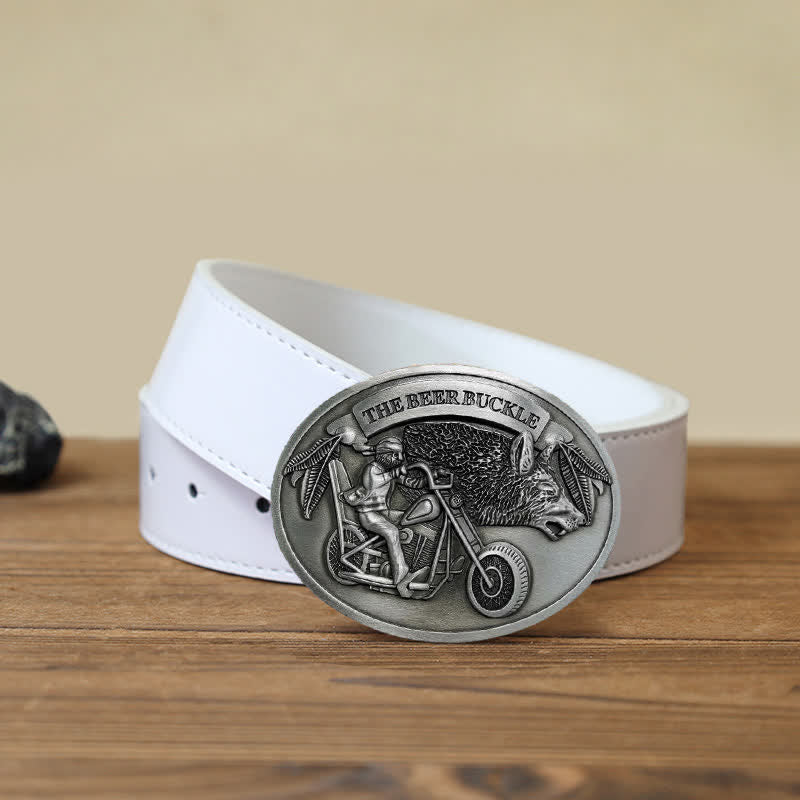 DIY Motorrad Kreativer Bierhalter Schnallen Leder Gürtel für Männer