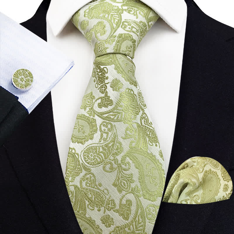 3-tlg. Set mit exotischer Paisley-Krawatte für Herren