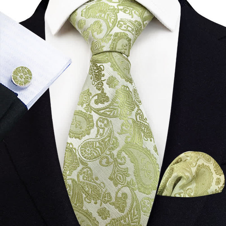 3-tlg. Set mit exotischer Paisley-Krawatte für Herren