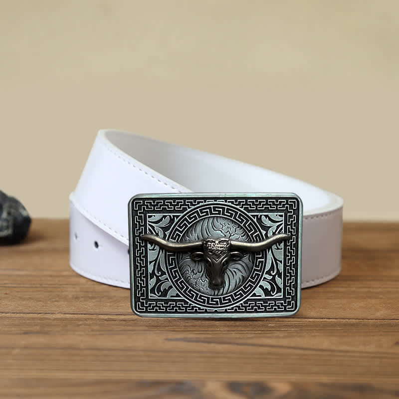 Herren DIY Western Schnalle Ledergürtel