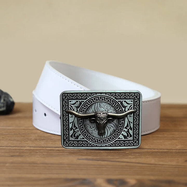Herren DIY Western Schnalle Ledergürtel